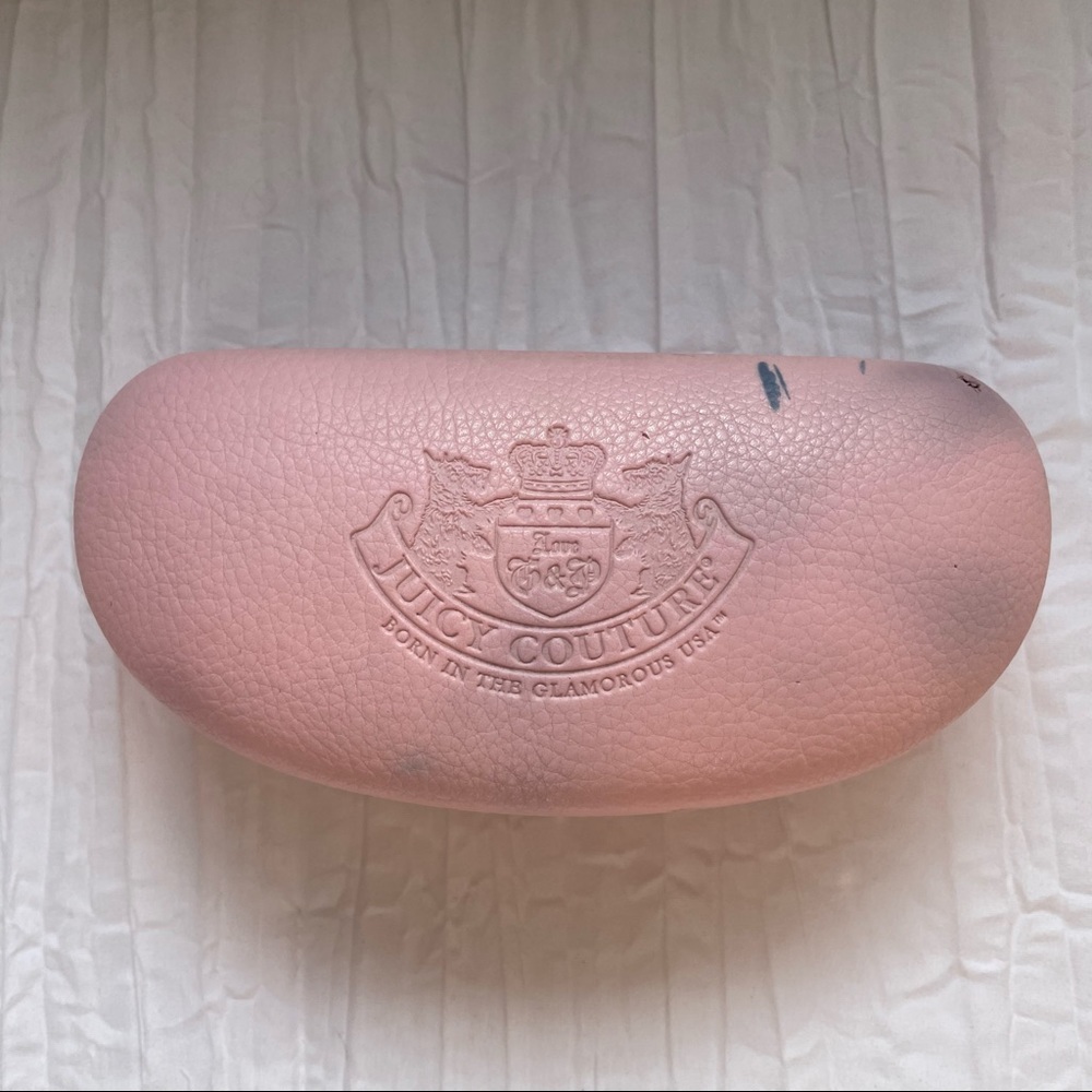 JUICY COUTURE Sunglass Case Pink Glass Cloth Y2K